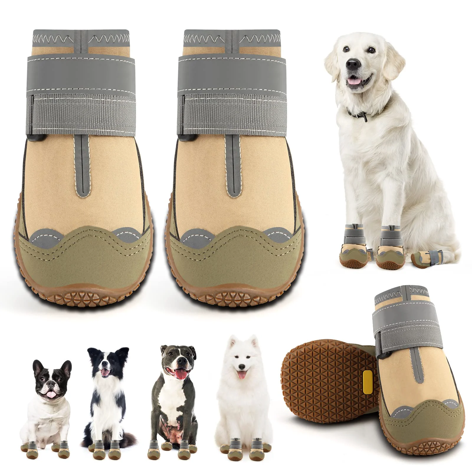 Versatile JZXOIVA Size 2 Dog Shoes for Small Dogs – Waterproof Boots with Reflective Strips Advanced