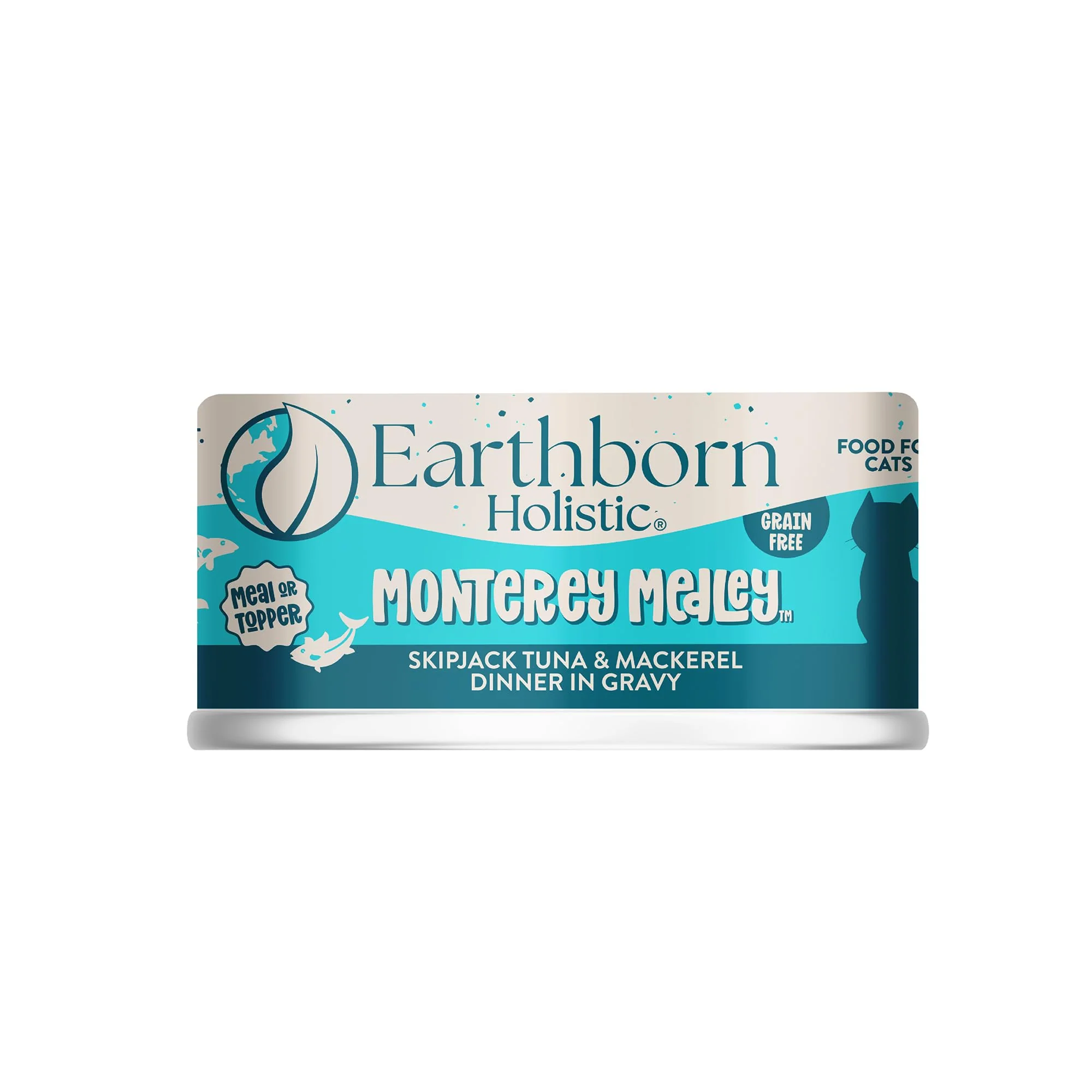 Refined Earthborn Holistic Monterey Medley Skipjack Tuna Grilled Mackerel Dinner Wet Cat Food 3-oz 24-Pack Modern