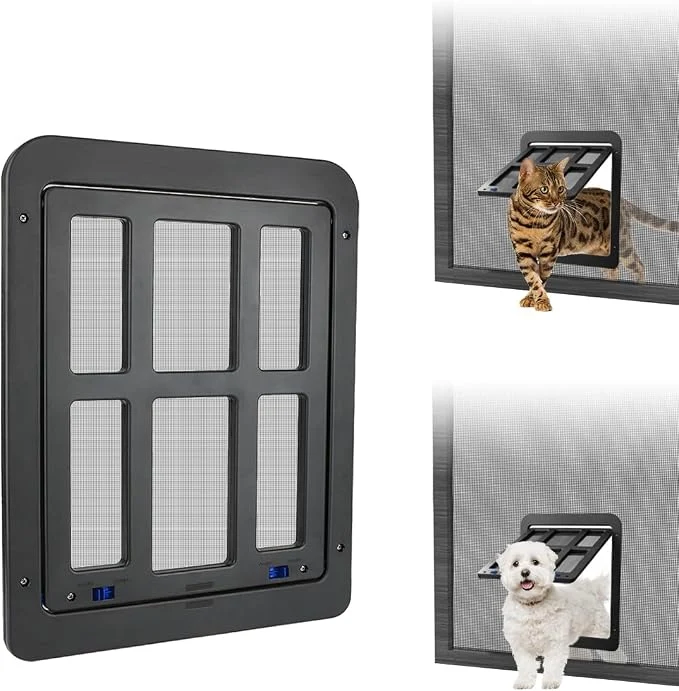 Official NAMSAN Cat Screen Door Flap Opening 8.3 x 10.3 inches Doggie Door Clean