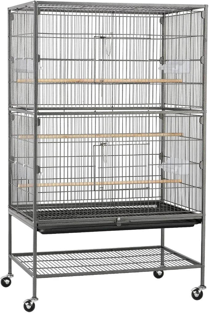 Classic Topeakmart Wrought Iron Large Flight Parrot Bird Cage Specialty
