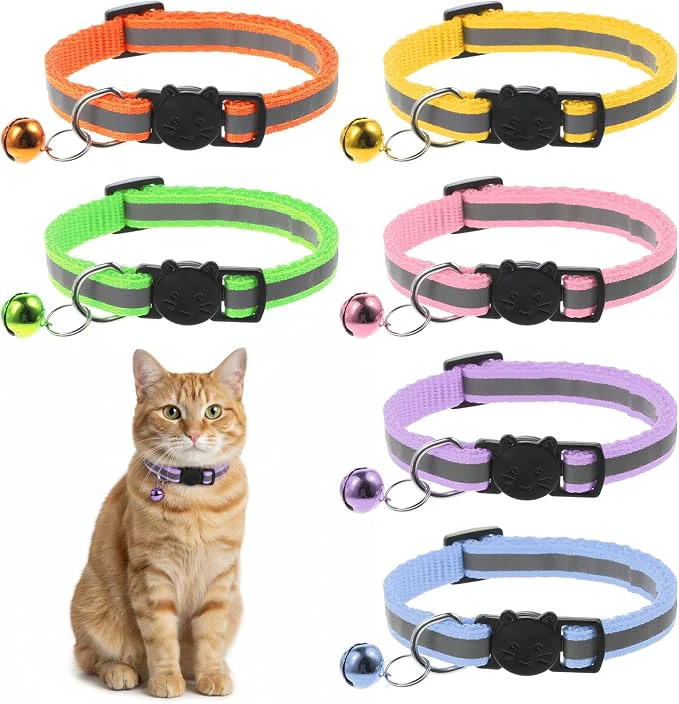 Artisan TIESOME 6 Pcs Reflective Cat Collar Recyclable
