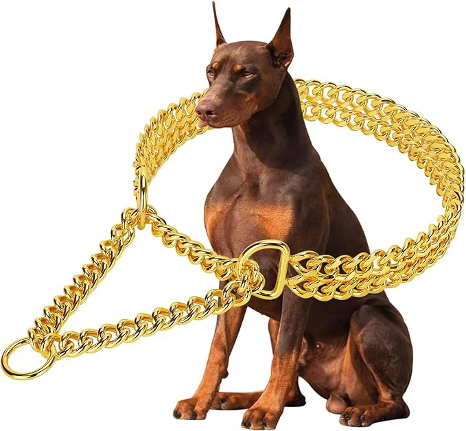 Professional Stainless Steel 18K Gold Dog Chain Collar Trusted