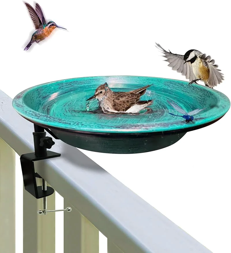 User-Friendly Deck Mounted Bird Bath for Outside Detachable Birdbath Bowl Top-Quality