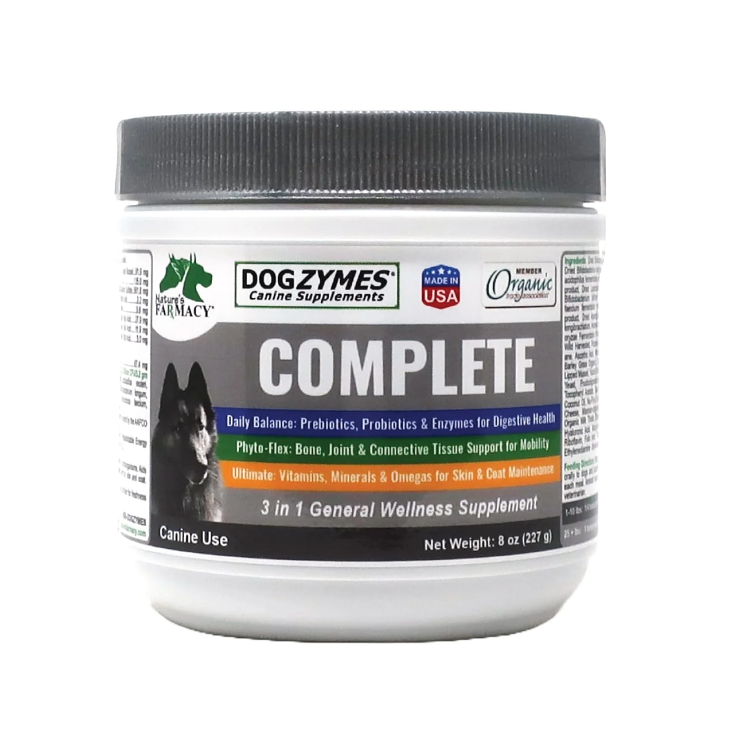 Pure Dogzymes Complete – Probiotics Glucosamine Hyaluronic Acid for Dogs 8 oz Versatile