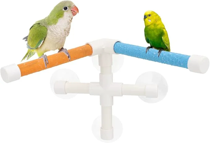 Traditional Hypeety Portable Suction Cup Bird Window and Shower Perch Toy Superior