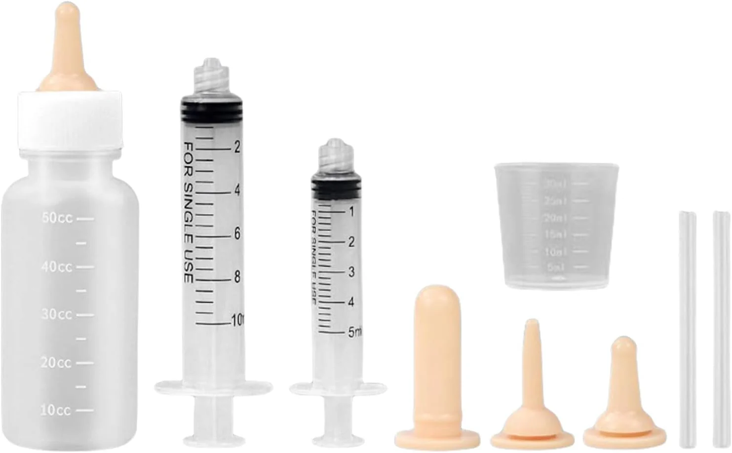 Versatile Suxgumoe Pet Feeding Bottle Set Feeding Silicone Nipple with Bottle and Syringes Reusable Pet Nursing Kits Feeding Tools for Rabbits Small Animals 1 Bottle 3 Nipples 2 Syringes 1 Measuring Cup Exceptional