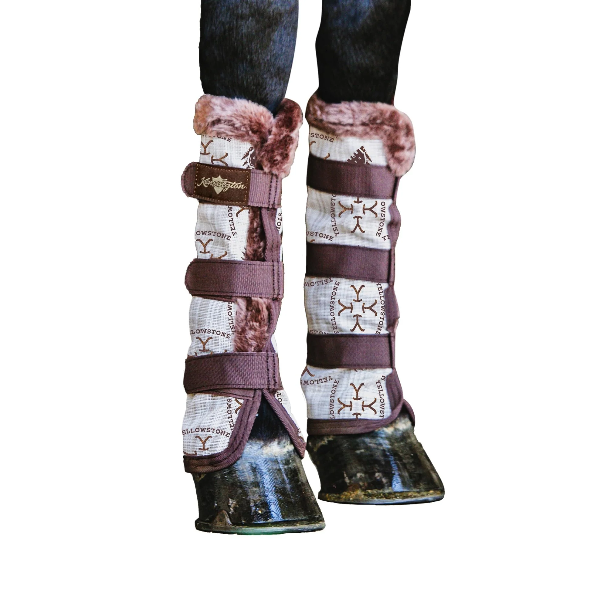 Innovative Kensington Protective Products Horse Fly Boots w Fleece – Medium Green