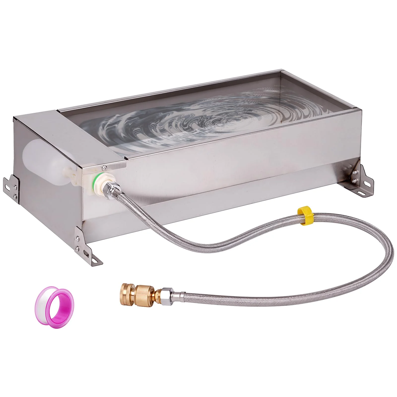 Reliable LZWUNYXE Automatic Stainless Steel Livestock Water Trough with Float Valve – 7.5L Self-Filling Outdoor Dispenser Premium Material