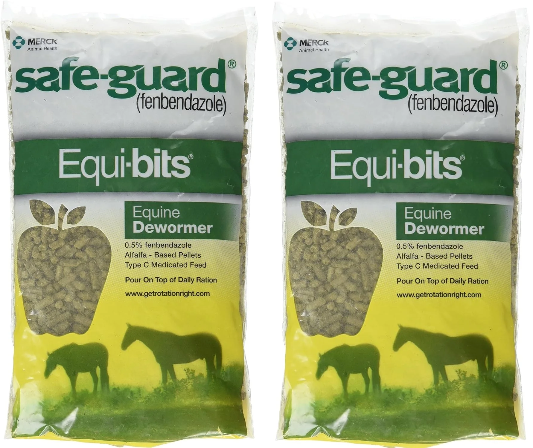 Refined Intervet Safeguard Dewormer Pellets for Horses – 1.25-lb Pack of 2 High-Performance