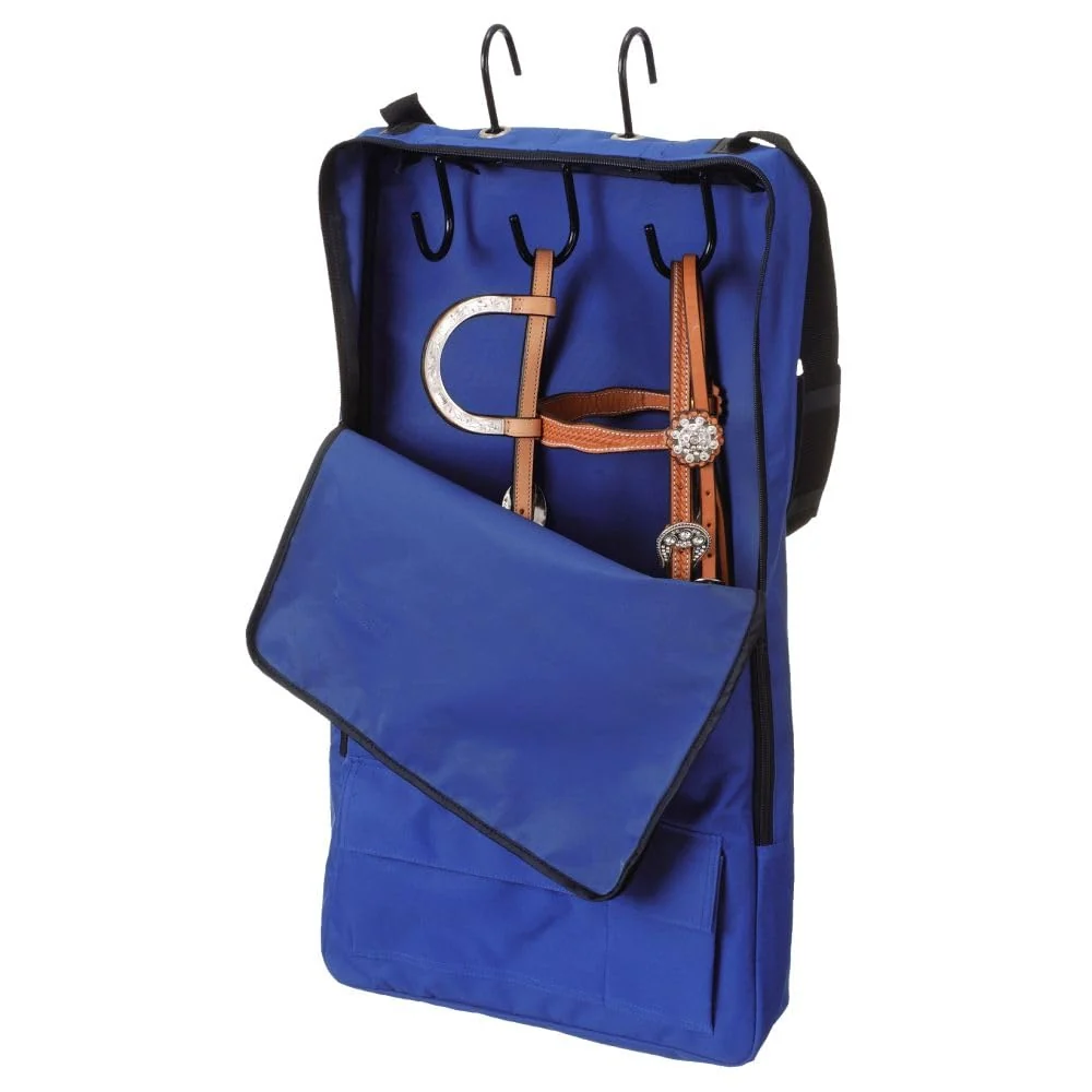 Casual Tough 1 Bridle Halter with 3 Prong Tack Rack – Royal Blue 16x30 Consistent