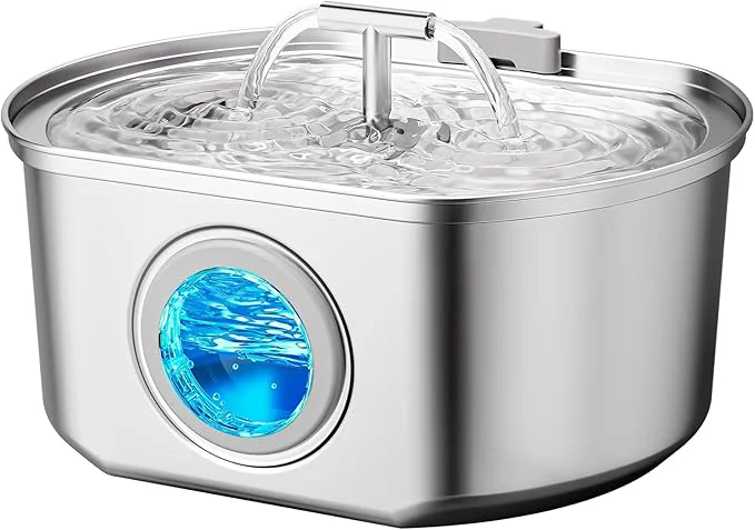 Artisan Cat Water Fountain Stainless Steel - Pet Drinking Fountain for Cats Indoor - 3.2L 108oz Automatic Water Dispenser with Watering Level Window 1 Filter About ThisOverview Practical