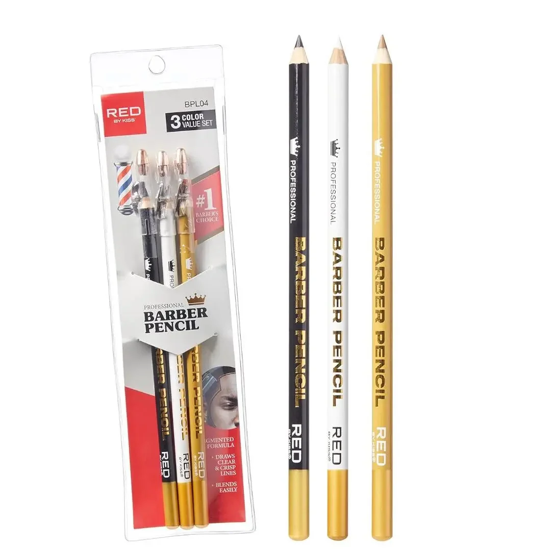 Sustainable Barber Pencil Set 3PCS by Red by Kiss – Precision Hair Beard Outlining Reusable