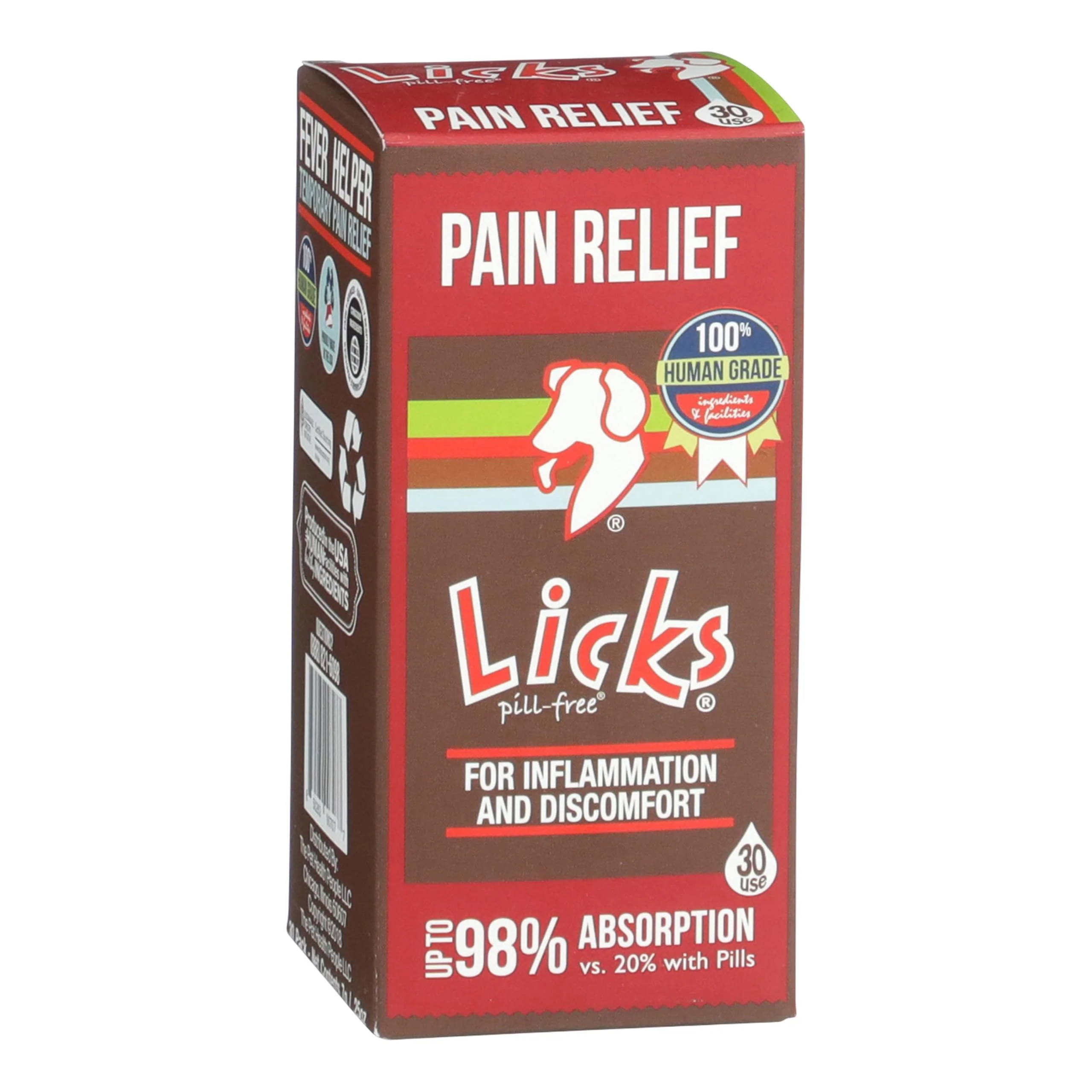 Solid Licks Pill Dog Pain Relief – Gel Packets for Inflammation 30 Uses Official