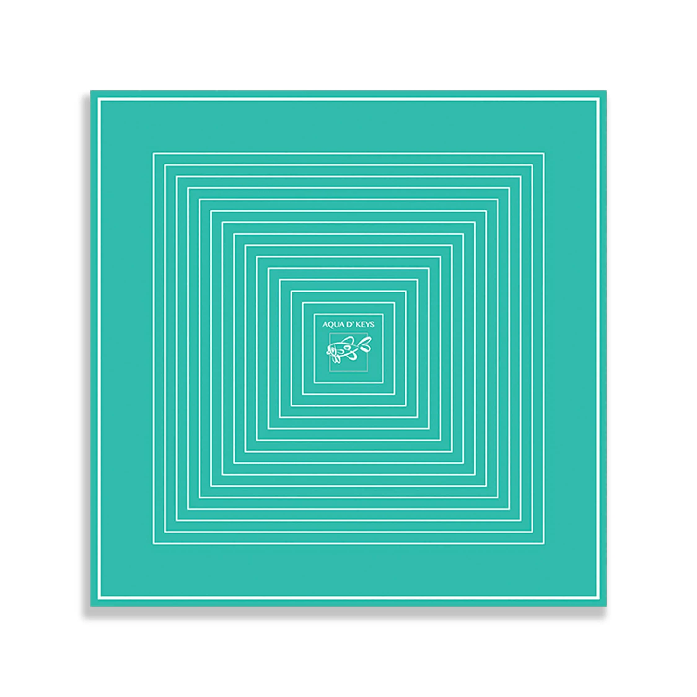 Casual Scarf Aqua Geometric Expertly Made