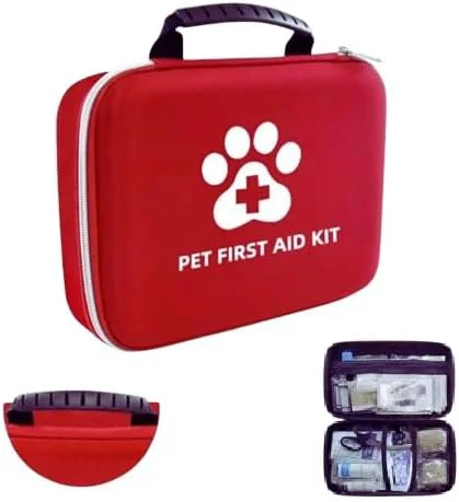Durable PAWSPLAY Pet First Aid Kit for Dogs Cats 101-Piece Emergency Kit with Bandages Wound Care Tick Remover Nail Clipper Portable Waterproof Travel Kit for Hiking Camping Car Home Safety Breathable
