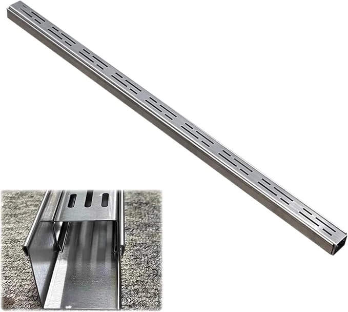 Classic Slim Stainless Steel Channel Drain Kit for Outdoor Use Low Profile Drainage Trench System 10x5cm 4x2in - Durable 304 Stainless Steel Terrace Drainage SolutionAbout This Exclusive