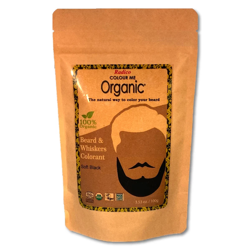 Solid Men's Soft Black - Organic Facial Hair Coloring Natural