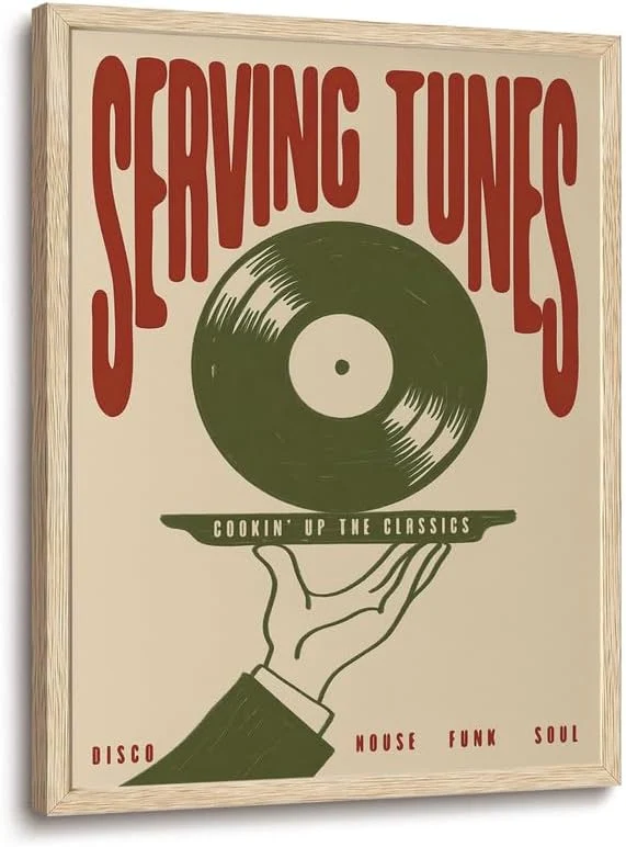 Solid XJYISUO Framed Wall Art Vintage Music Wall Decor Retro Vinyl Record Canvas Art Serving Tunes Pictures Trendy Mid Century Paintings Disco Funk Soul Artwork For Living Room Home Bar Music RoomAbout This Outstanding
