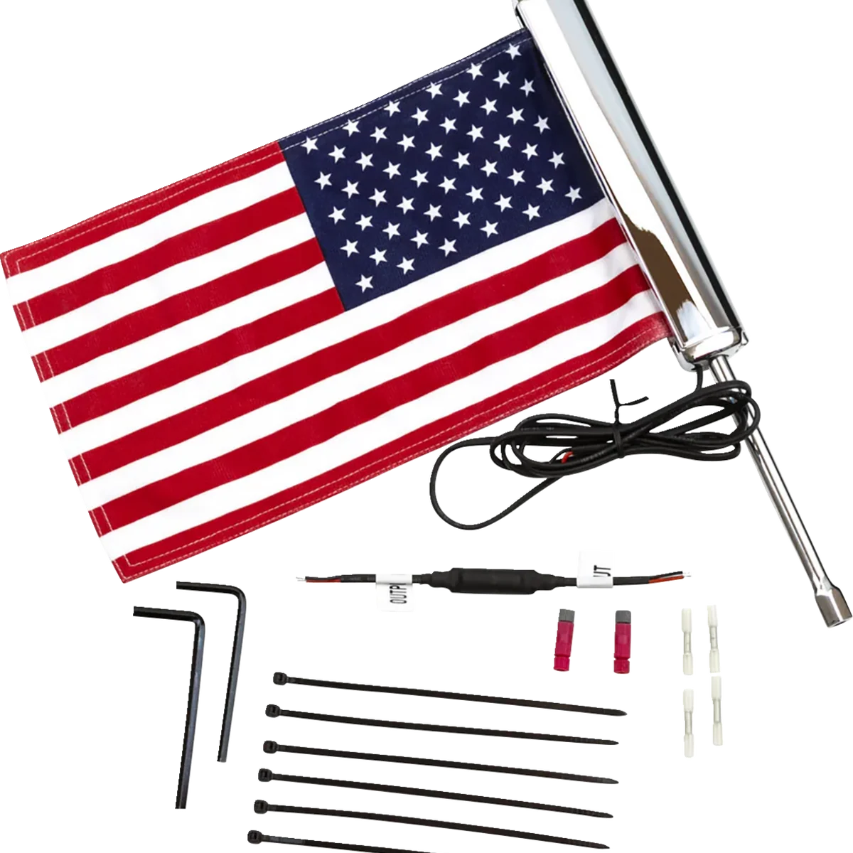 Excellent Ciro LED Lighted Flagpole - U.S. Flag - Black 70610 Sustainable