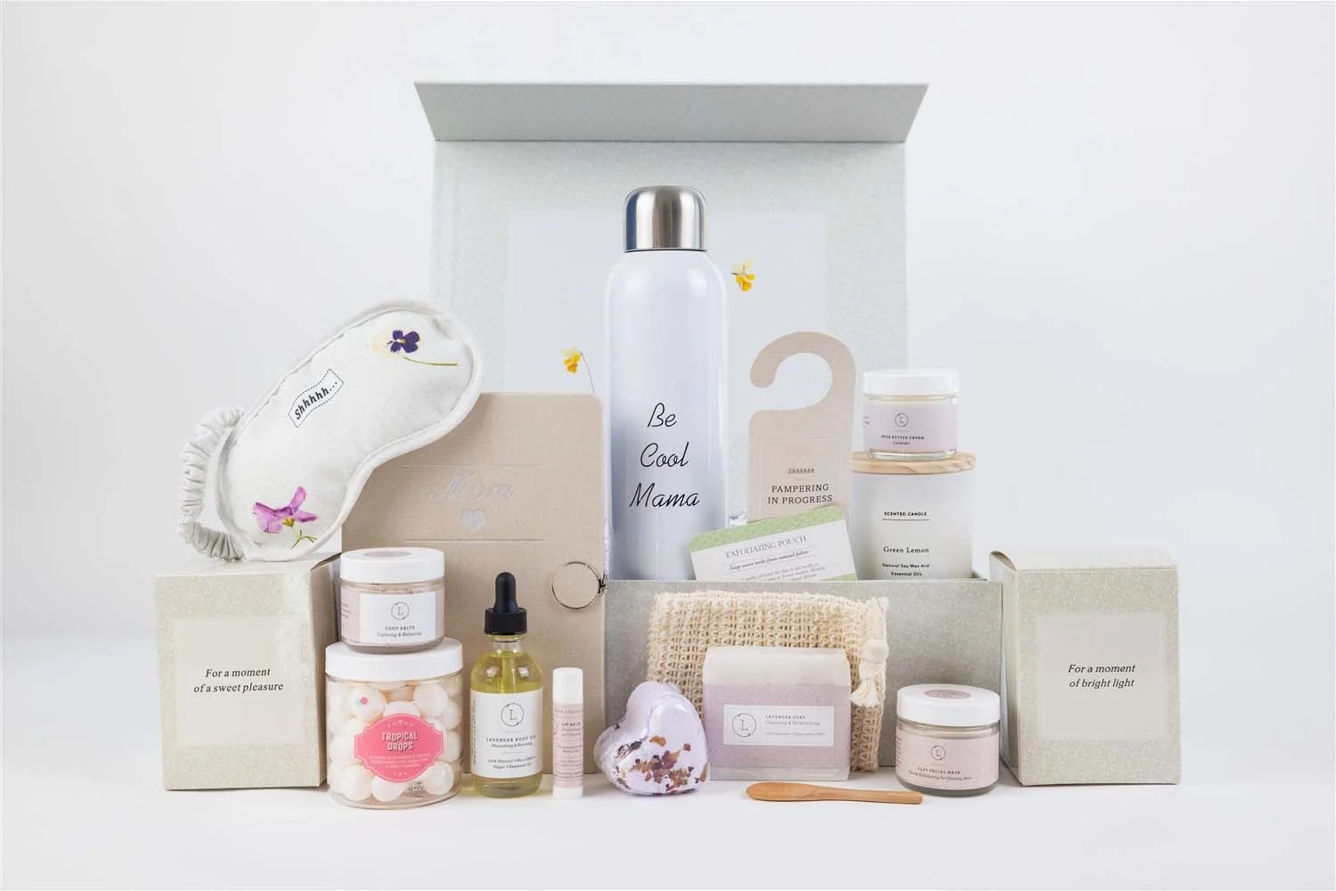 Optimized Luxury Gift for Mom – Natural Bath Body Spa Gift Box Reusable