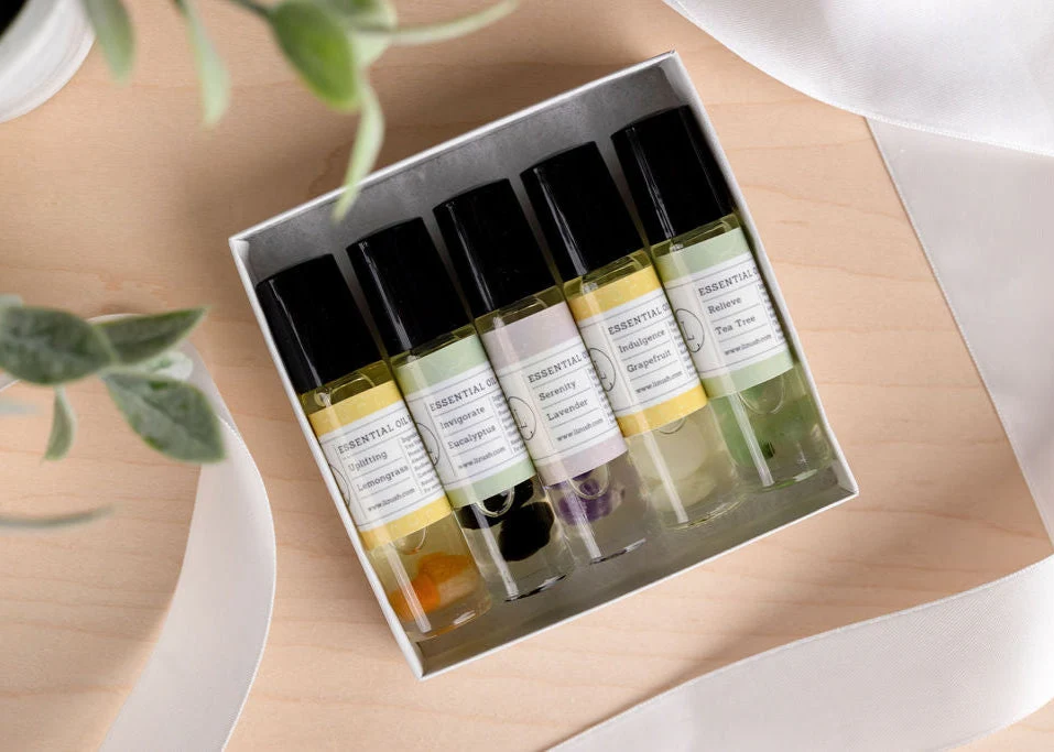 Superior Natural Essential Oil Roll-On Set – 5 Aromatherapy Oils Stylish