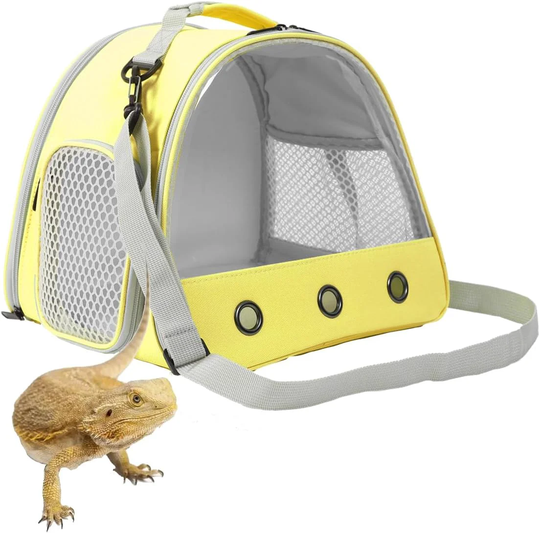 Outstanding Bearded DragonTravel Cage Lizards Carrier Small Animal Travel Carrier for Hedgehog Rat Parrot Bird Guinea Pig Portable Guinea Pig Travel Bag for 2 Carefully Designed