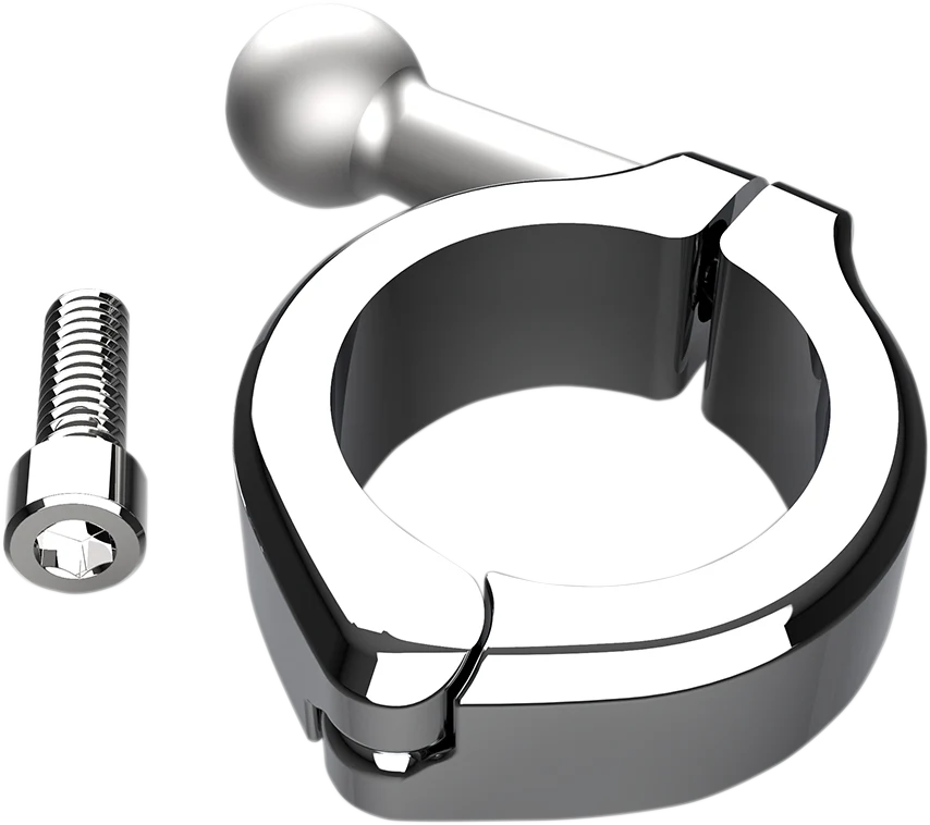Smart Ciro Ball Mount - Aluminum Clamp - 1-1 4 Handlebars - Chrome 50130 Lightweight