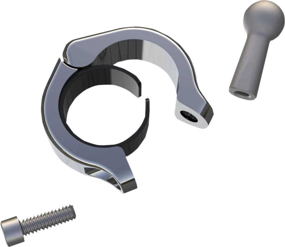 Durable Ciro Ball Mount - Aluminum Clamp - 1-1 8 - 1-1 4 Handlebars - Chrome 50138 Secure