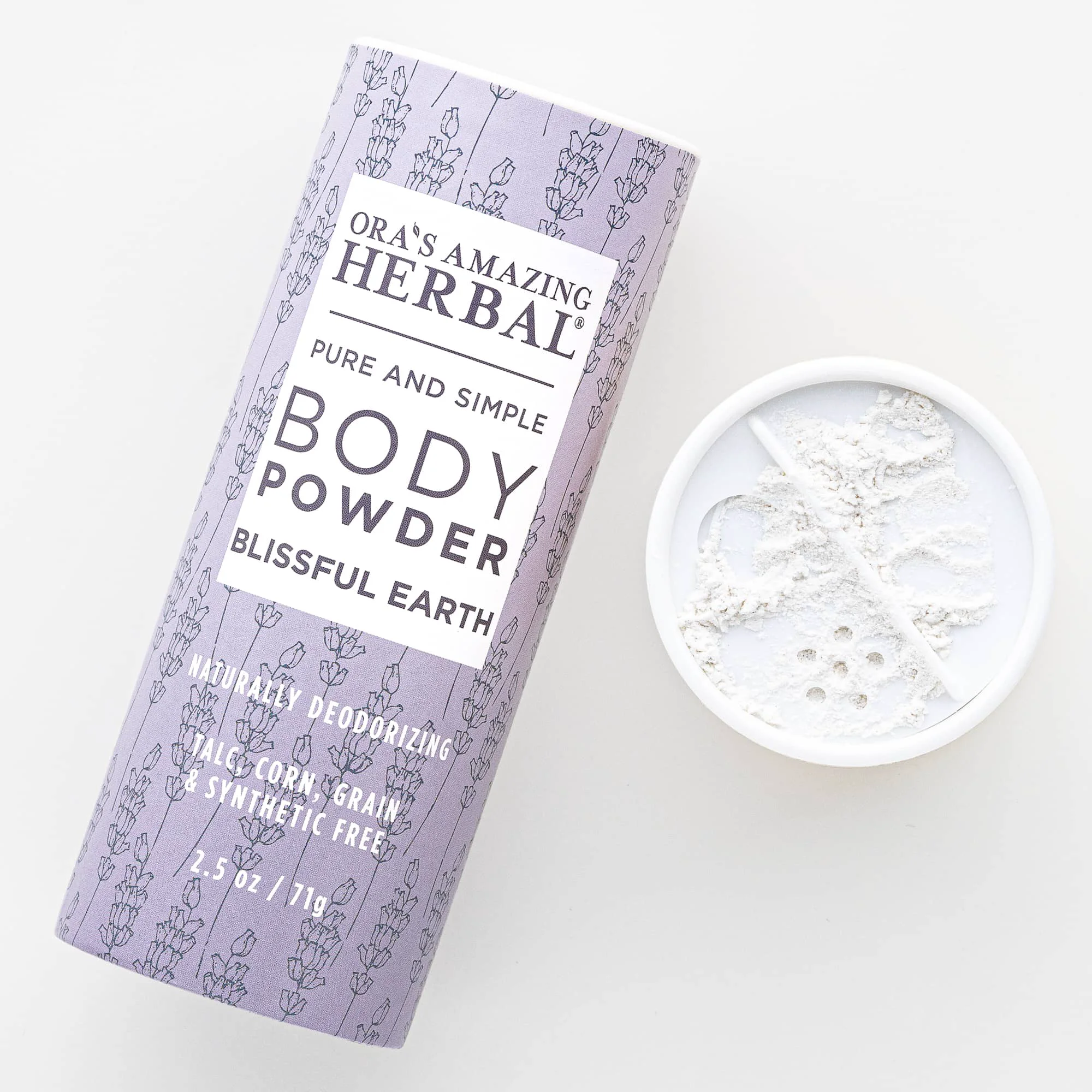 Durable Talc Body Powder Blissful Earth Lavender Scent Reliable