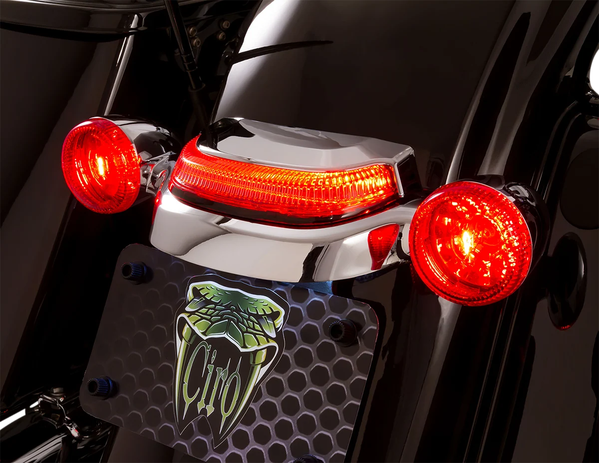 Consistent CIRO Taillight - Smoke - Chrome 40153 Solid