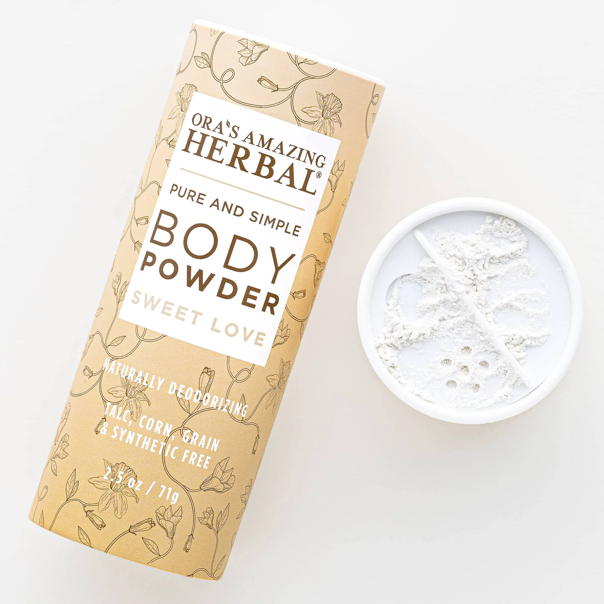 Classic Talc Body Powder Sweet Love Vanilla Detailed