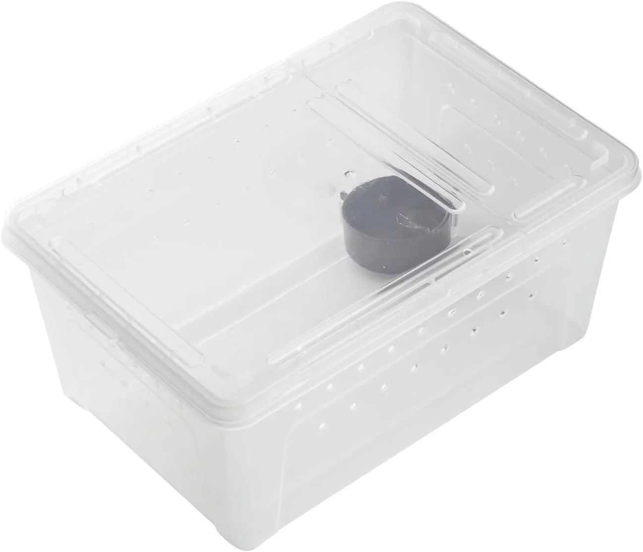 Comfortable OMEM Portable Reptile Terrarium Habitat for Mini Pet Houses Breathable Holes Stackable Container M Trendy