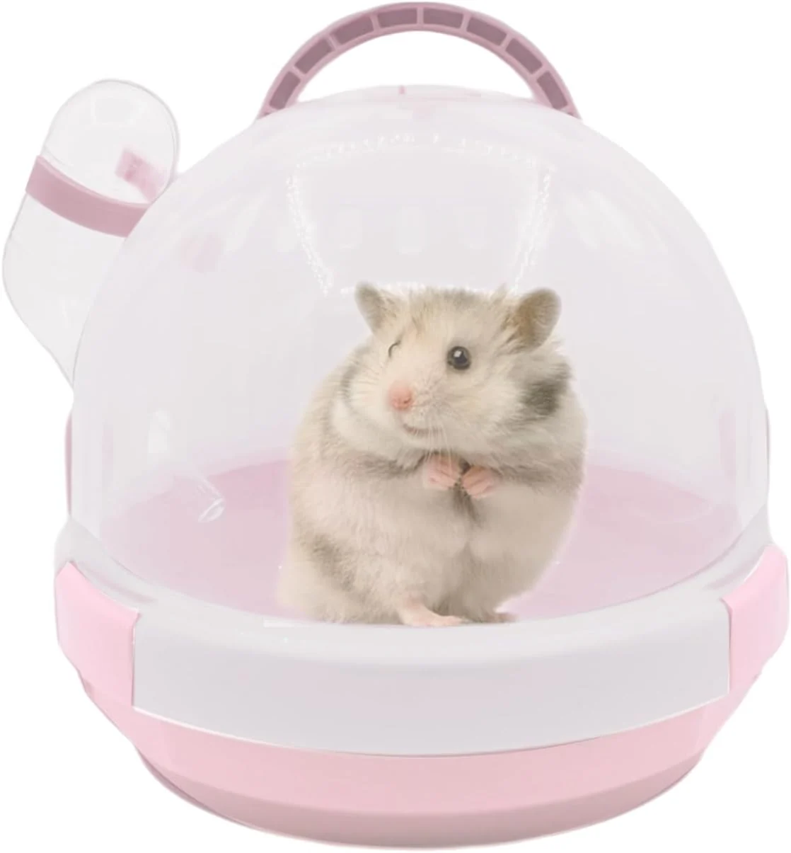 User-Friendly Hamster Carrier Cage Portable Cages Small Animals Carry Travel Case with Water Bottle Plastic Breathable Guinea Pig Outgoing Cage for Dwarf Hamster Ferret Chinchillas Hedgehog Pink Proven