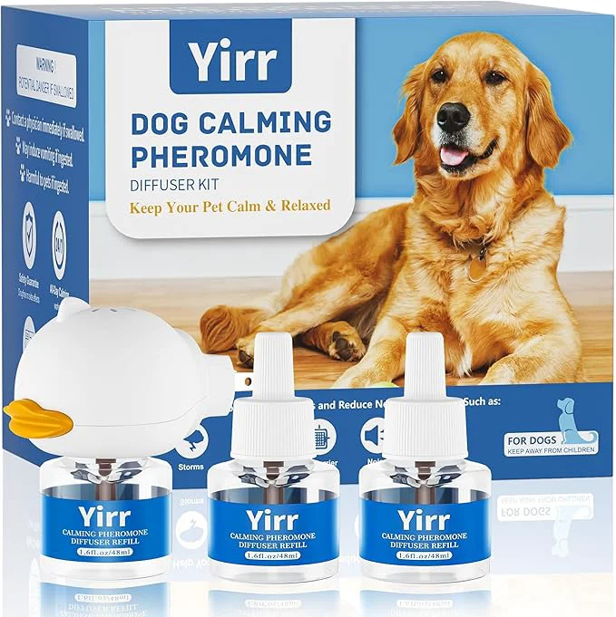 Artisan Dog Calming Diffuser 4 in 1 Dog Pheromones Calming Diffuser Relaxing Pheromone for Dogs Relief Stress Anxiety Reduce Aggression Barking Help Train Dog to Pee 1 Diffuser 3 Refill 48ml About This Carefully Designed