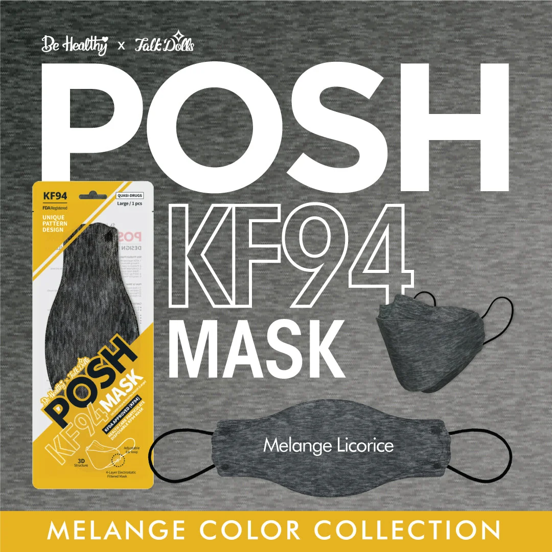 Stylish POSH KF94 Mask Melange Licorice C05 Expertly Made