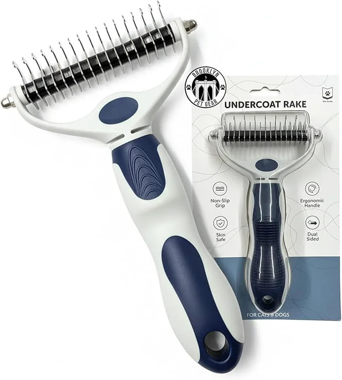 User-Friendly BPG Pet Grooming Tools for Dogs Cats- 2 in 1 Dual Sided Undercoat Rake for Dogs Heavy-Duty Non Slip Grip Deshedding Comb Skin Safe with Ergonomic Handle to Reduce SheddingAbout ThisOverview Prestigious