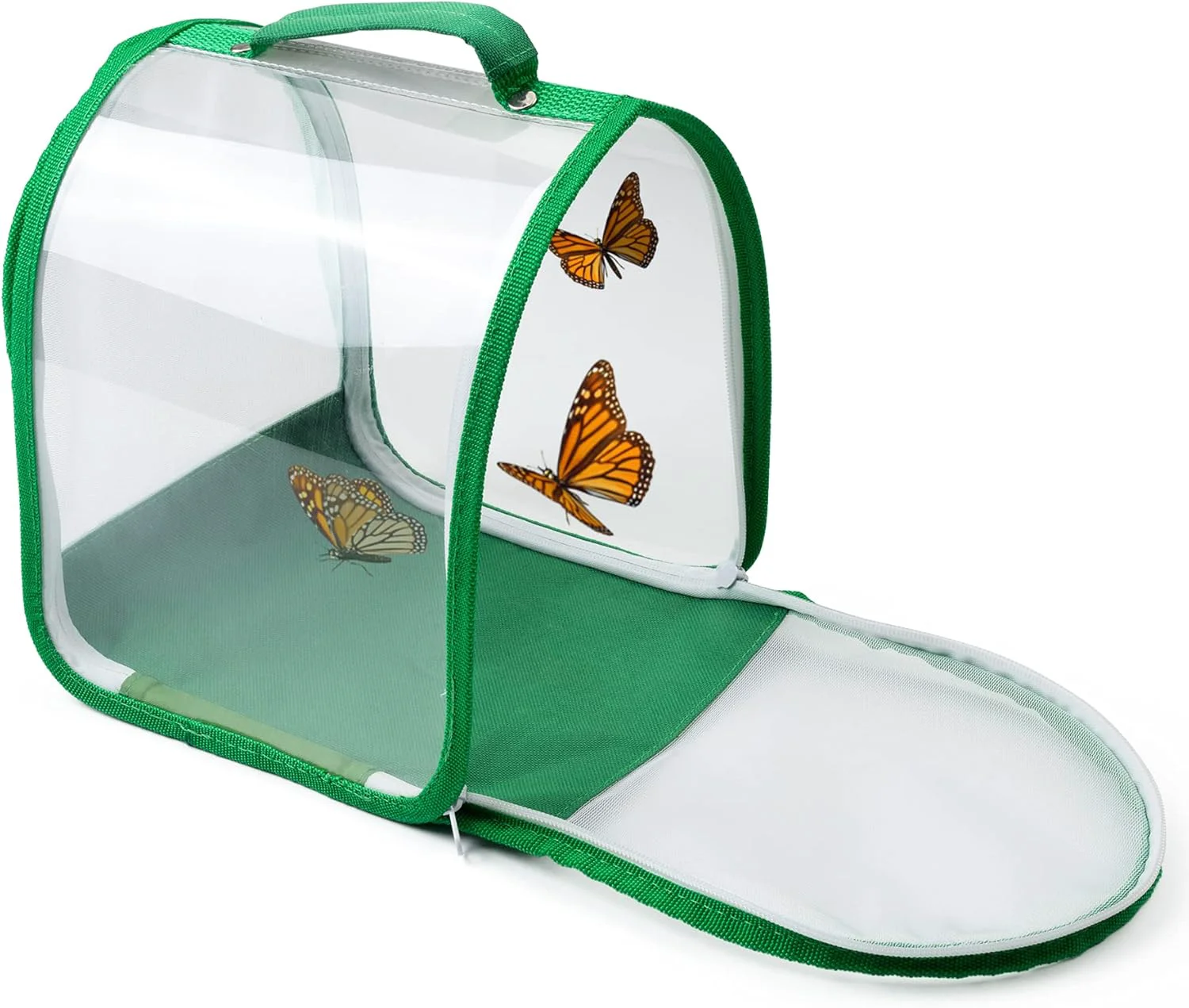 Sustainable Small Butterfly Habitat Insect Mesh Cage Caterpillar Enclosure Critter Cage Bug Terrarium Portable Carry Handle Easy to Observe 8 x 8 x 8 Inches Carefully Designed