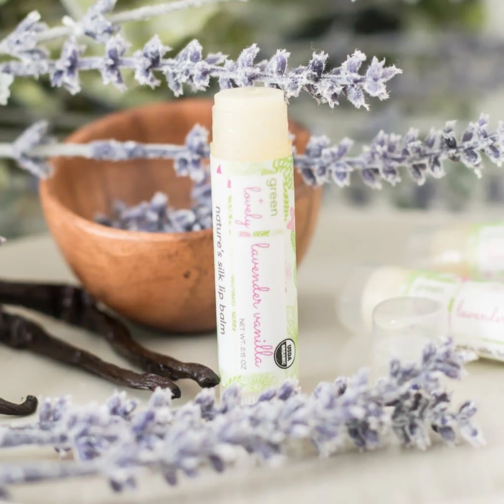 Healthy Lavender Vanilla Organic Lip Balm Butter for Intense Moisture - Beauty Gift Fine