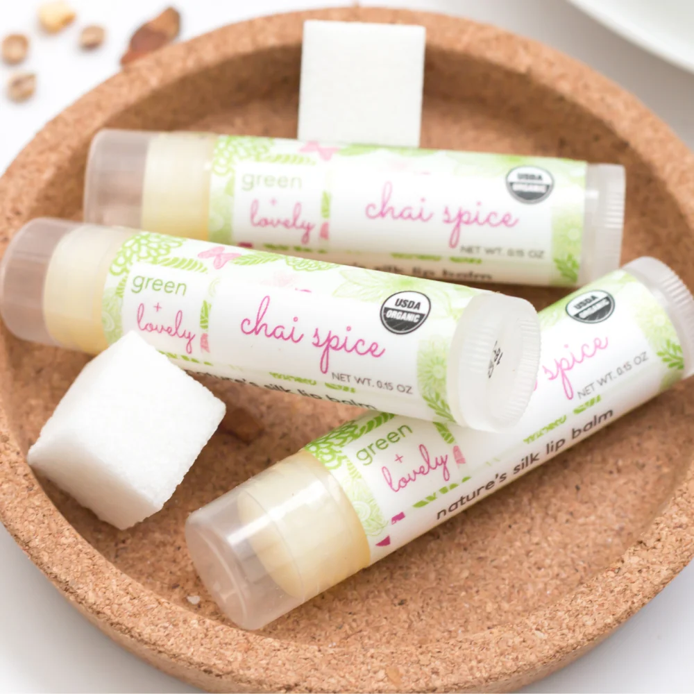 Consistent Chai Spice Organic Lip Balm Butter for Intense Moisture - Beauty Gift Effective