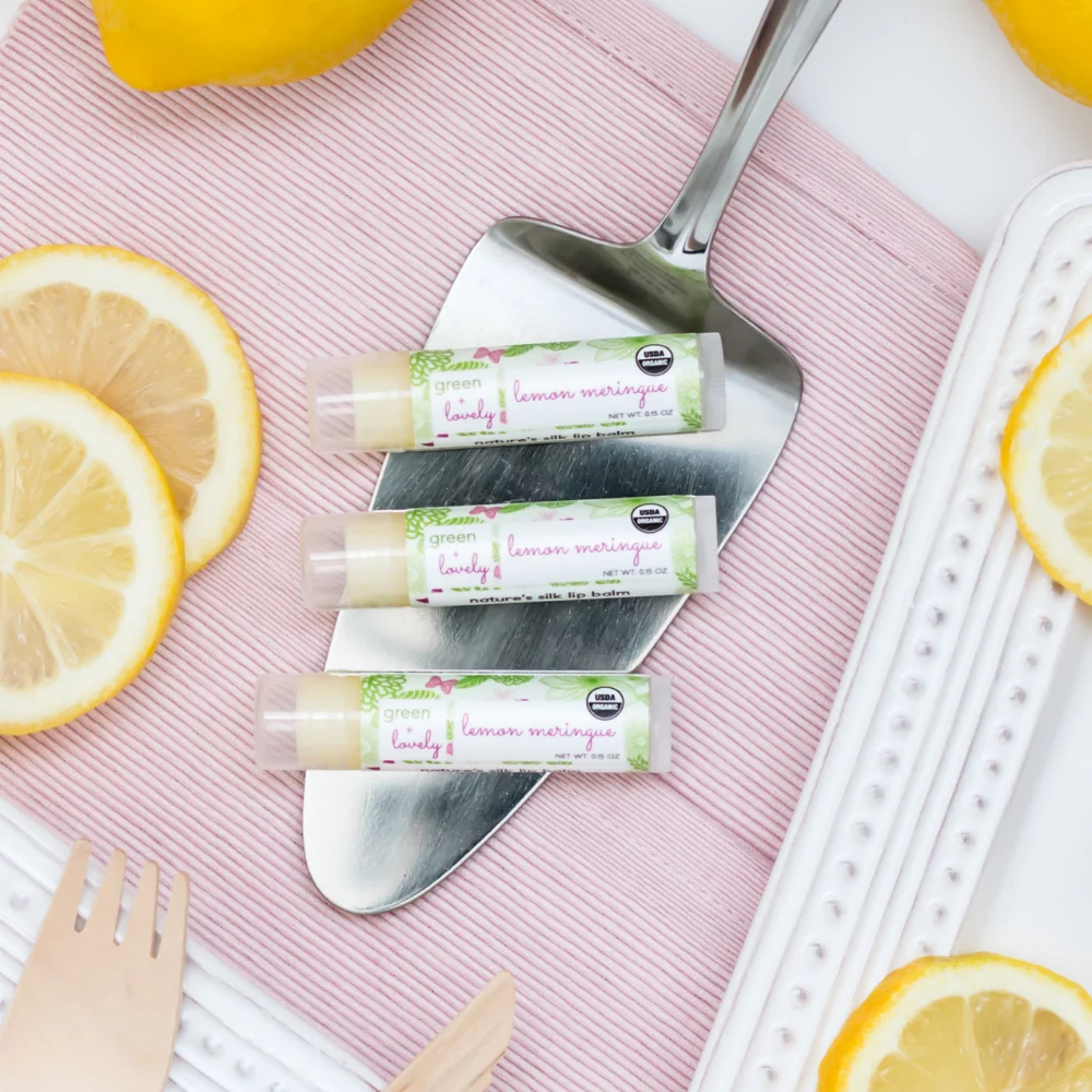Responsible Lemon Meringue Organic Lip Balm Butter for Intense Moisture - Beauty Gift Certified