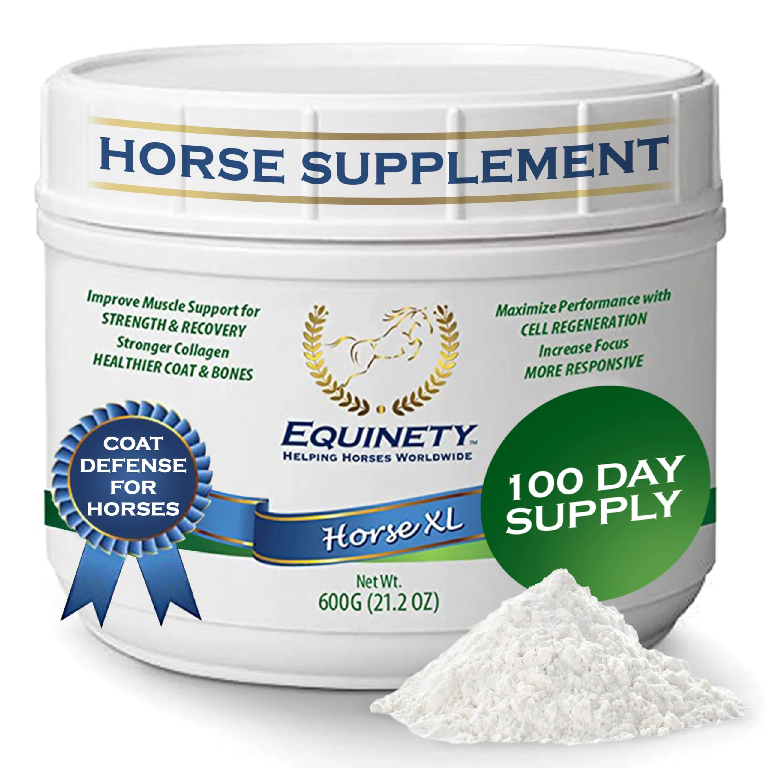 Elite Equinety Horse XL – 100-Day Amino Acid Supplement for Coat Defense Weight Joints Hoofs Dependable