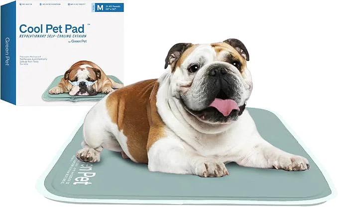 Carefully Designed The Green Pet Shop Cool Pet Pad - Medium Sage Grey - Self-Cooling Pressure Activated Mat for Dogs Cats from 21-45 lbs - Non-Toxic Gel No Water NeededAbout ThisOverview Crafted