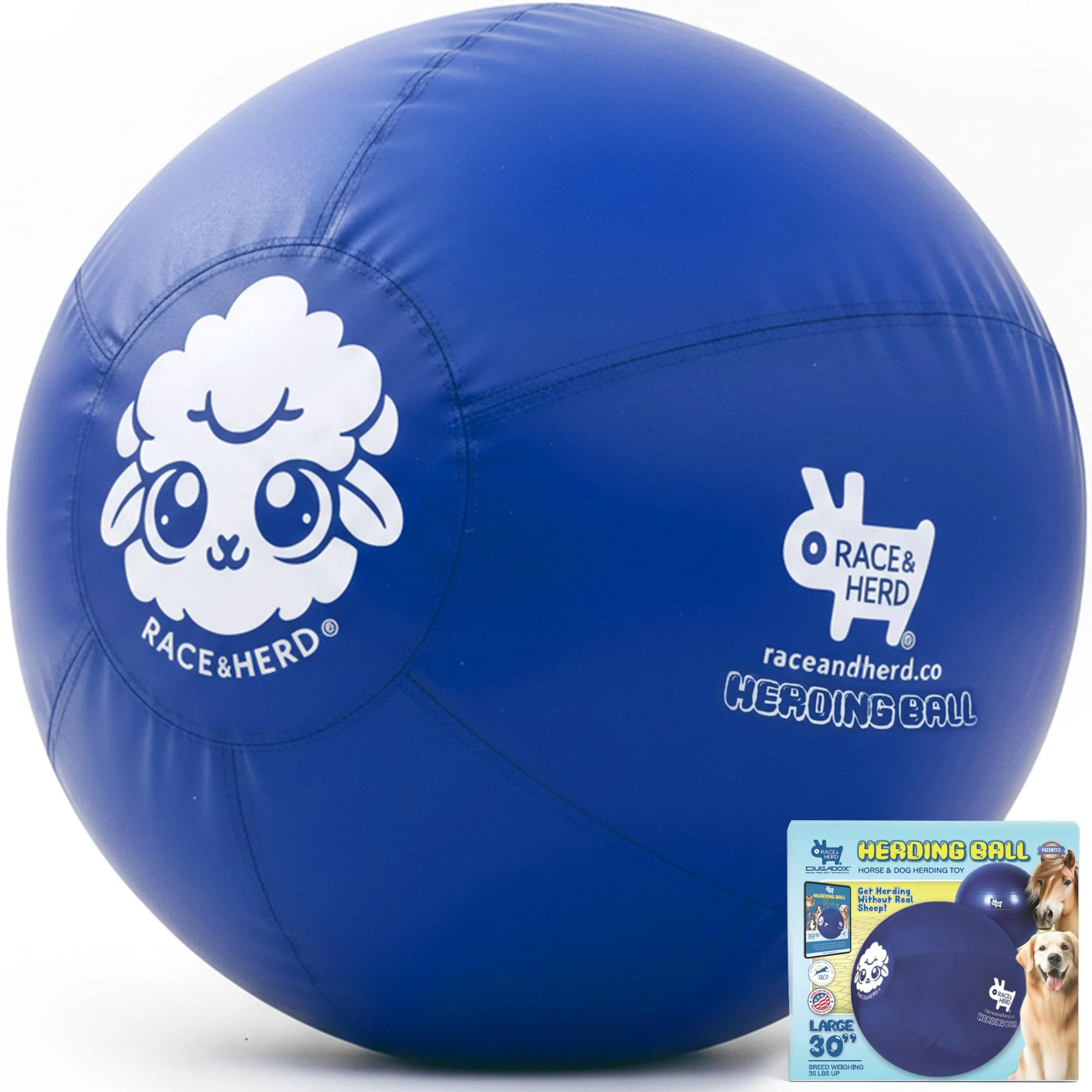 Optimized Race Herd 30 XXL Herding Ball for Large Dogs – Durable Outdoor Training Toy Functional
