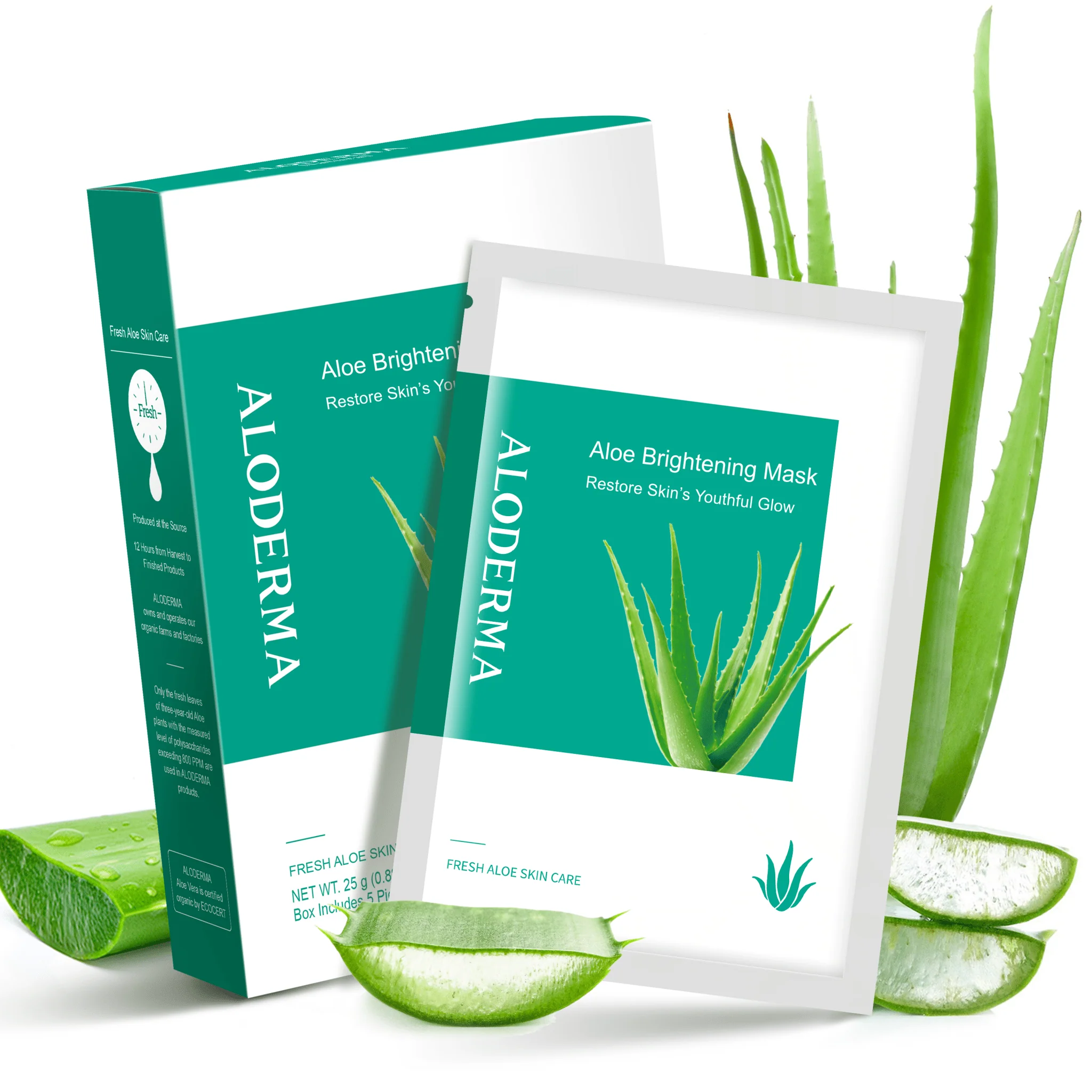 Solid Aloe Brightening Mask Box of 5 Functional