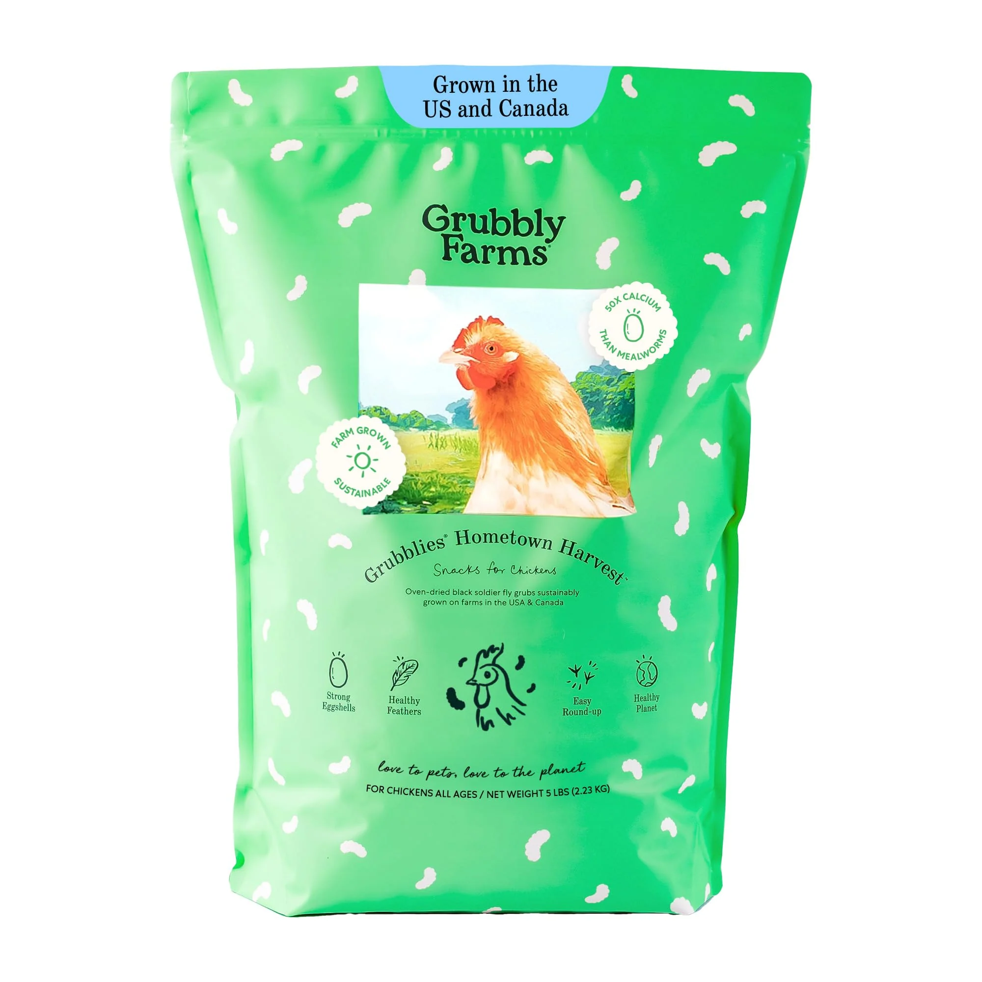 Quality Grubbly Farms Grubblies – Black Soldier Fly Chicken Treats for Strong Eggshells Healthy Feathers US Canada 5LB Long-Lasting