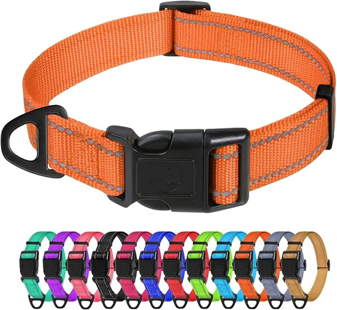 Advanced TagME Reflective Nylon Dog Collars Adjustable Classic Pet Collar Verified