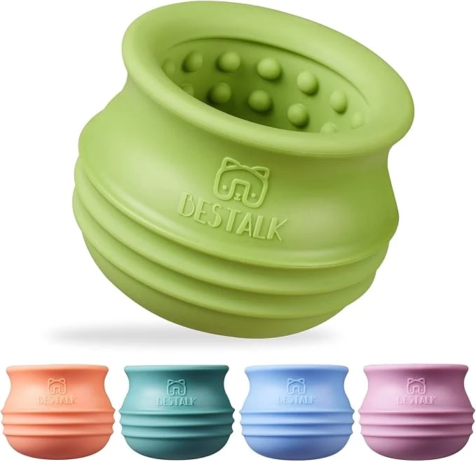 Effective Dog Enrichment Treat Toy Long-Lasting Wobbly Interactive ze Lick Toys for Dogs Stuffable Puzzle Feeder Toy for Boredom Silicone Treat Dispensing Chew Toy Green S About This Recyclable