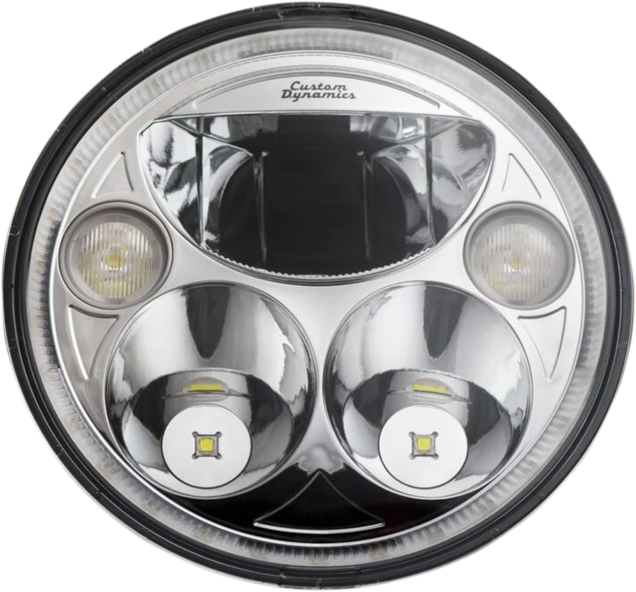 Pure Custom Dynamics 7 TruBEAM Headlamp - Chrome - Chief CDTB-7-I-C Exceptional