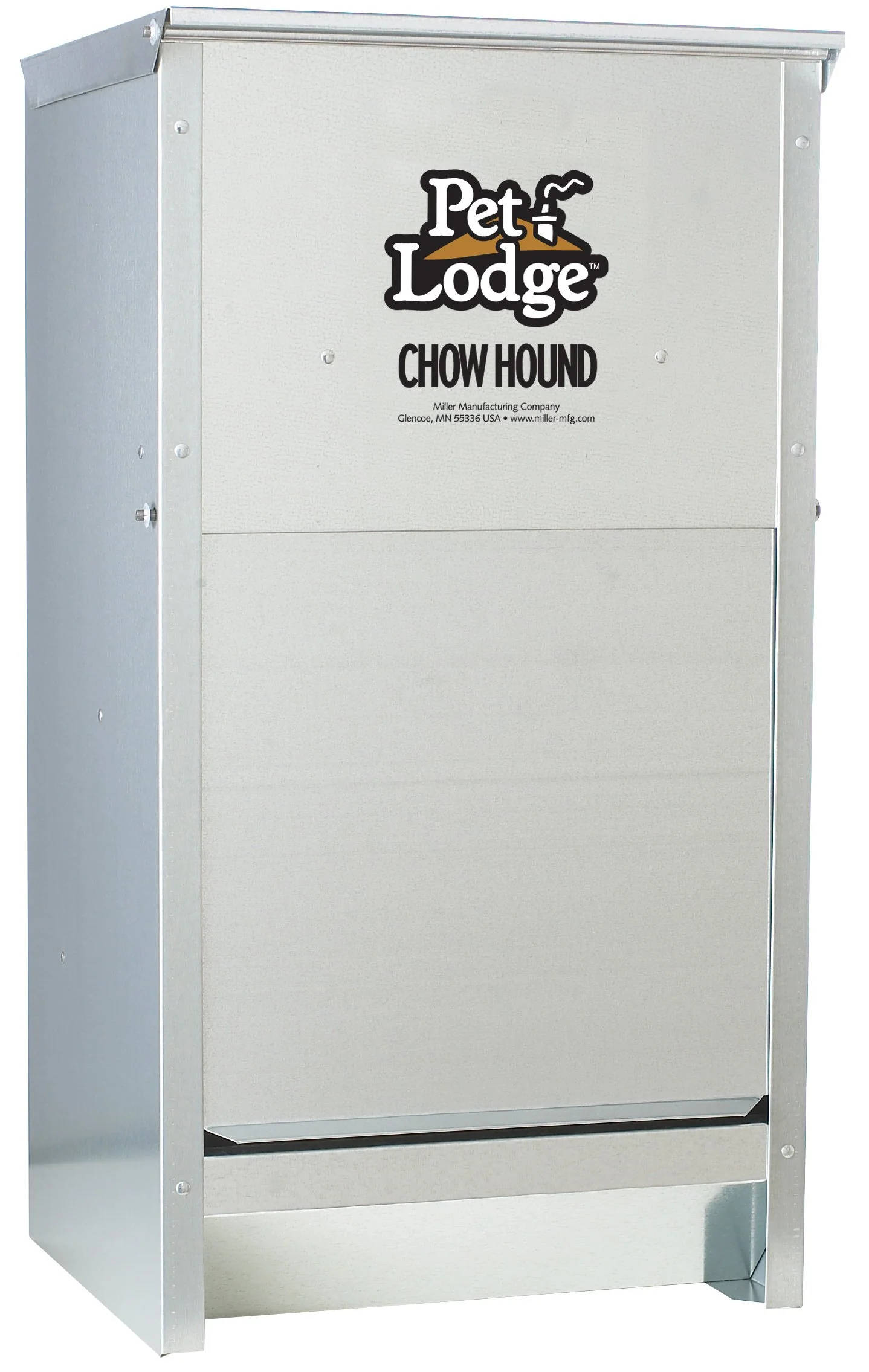 Carefully Designed Pet Lodge® Automatic Dog Feeder – Chow Hound Outdoor Pet Feeder Tough Galvanized Steel Made in USA 25 lb Casual