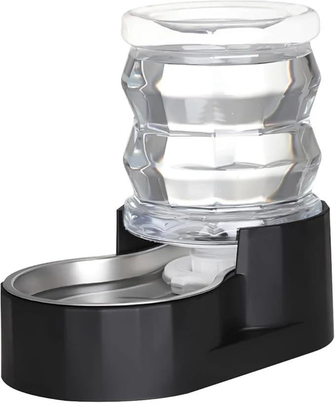 Easy-to-Use RIZZARI Dog Food Water Dispenser 4L Large Black Stainless Steel Feeder with Triple Filter -Healthy Hydration for Pets in The Living Room - Garden and Study RoomAbout ThisOverview Fine Crafted